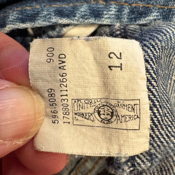 Lee Baby Blue Overalls Size 18 Month Union Made Made in USA 80s - Picture 6 of 7